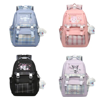 Melody Cinnamoroll Kuromi Purin Backpack Large Capacity Schoolbag Girl Gift Kid