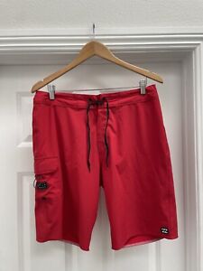 Billabong Mens Red All Day Pro Board Shorts Size 32 Recycler