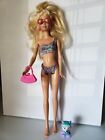 Barbie 12 Inch Doll Blonde Beach Swimsuit With Accessories Dog Glasses Purse 
