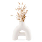 Vaso Ceramica Moderno Decorativo per Interni - Design Astratto Minimalista Beige