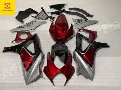 Kit de carenado rojo plata negro para paneles de inyección ABS Suzuki GSXR1000 2007-2008 Foto 1 de 4