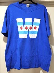 CHICAGO CUBS W Win Shirt Chicago Flag - MLB Baseball Size XL T-shirt - Picture 1 of 5