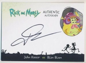 JOHN KASSIR BLIM BLAM 2019 Cryptozoic Rick & Morty Season 2 AUTOGRAPH AUTO