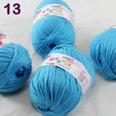 Sale 4 Skeinsx50g Cashmere Silk Wool Children Hand Knit Blankets Crochet Yarn 13 - Image 1 of 4