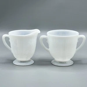 Vintage MacBeth Evans Depression Glass Monax American Sweetheart Sugar & Creamer - Picture 1 of 9