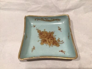 Antique Limoges Handpainted Floral Trinket Tray Gold Gilt Signed decor main AJC - Picture 1 of 3