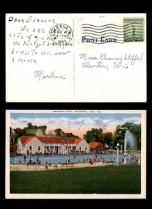 Mayfairstamps US 1943 Waukesha to Allenton Pool Postcard aat_48861 - Picture 1 of 2