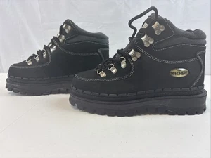 Vintage 90s Y2K Skechers Sky Hi Platform Shoes Women's Black Size 8.5 U.S. - Picture 1 of 20