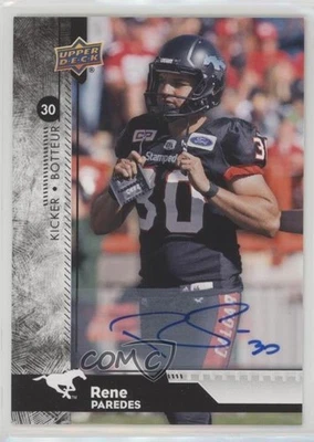 2018 Upper Deck CFL Auto Rene Paredes #67 Auto - Image 1 of 2