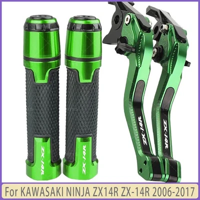 3D Motorcycle Handle Grip Brake Clutch Lever Set For KAWASAKI NINJA ZX14R ZX-14R - Imagem 1 de 4