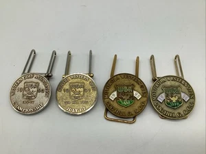 4 GOLF Money Clip Western Open COG HILL WGA Belt Badge 1990 1991 1995 1996 - Picture 1 of 5