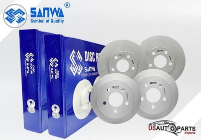 FRONT AND REAR BRAKE ROTOR SET GEOMET COATED FOR CHEVROLET MONTE CARLO 1998-2005 - Image 1 of 4