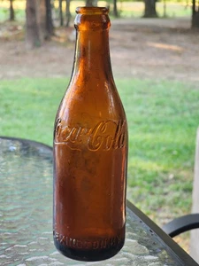 1905-1915 Amber Straight Sided Coca-Cola Bottle #2 - Picture 1 of 6