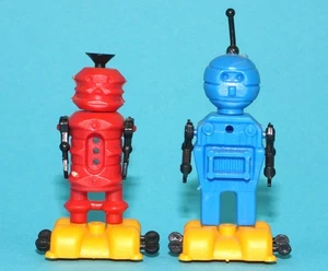 KINDER SURPRISE U-EI STECKIS STECKFIGUREN SPACEMAN ROBOTS (2X) 1982 FERRERO - Picture 1 of 4