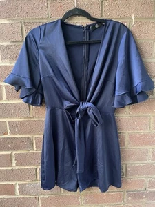 Ladies Play suit - Navy Blue - Dressy - Size 10 - Missguided - Short - Picture 1 of 9