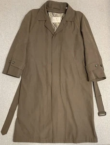Vintage Bill Blass Mens Trench Coat Mens 40 Wool Liner Academia Old Money - Picture 1 of 13