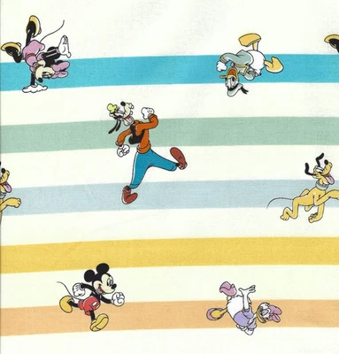 Licensed Disney Cotton Fabric MICKEY MOUSE Minnie DONALD Daisy PLUTO Goofy By Yd - Image 1 of 4
