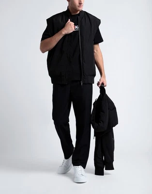 RRP€623 KARL LAGERFELD Unisex Transform Bomber Jacket Size S Black Hooded Logo — 第 1/4 张图片