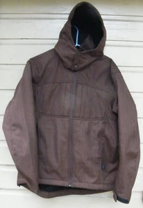 STS Ranchwear Mens Weston Brown Polyester Jacket with Removable Hood Size M EUC - Picture 1 of 7