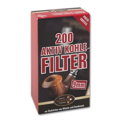 Ermuri Aktivkohle Pfeifenfilter 9mm, 200 Stück - Bild 1 von 2