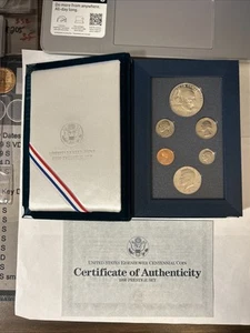 1990-S Prestige Proof Set Eisenhower - 6 Coin Set w/Silver Dollar ~ Box & COA - Picture 1 of 5