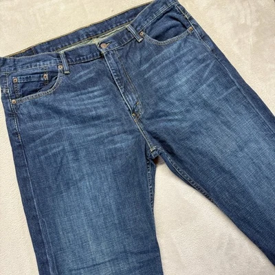 Levi's 569 Jeans Mens 38x32 Loose Straight Fit Whiskered Dark Wash Denim Preppy - Image 1 of 4