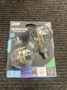 Feit Electric 60w Decorative 5.5W 500k LED Light Bulb Daylight BPG1660950CAFIL2 - Picture 1 of 7