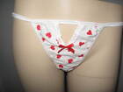 Hearts  G string Panties red sparkly knickers feminine Lingerie Gift hearts 