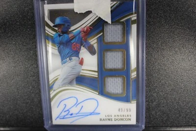2023 Immaculate Prospect Triple Memorabilia Signatures /99 Rayne Doncon Auto - Image 1 of 2