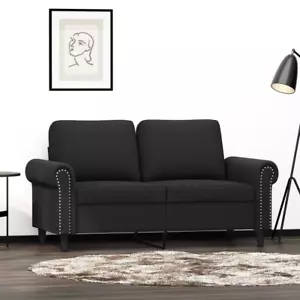 NNEVL 2-Seater Sofa Black 120 cm Velvet - Picture 1 of 8