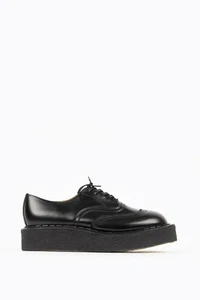 COMME DES GARCONS HOMME PLUS X GEORGE COX ENREDADERAS CON CORDONES NEGRAS Talla UK 8 / US 9 - Imagen 1 de 4