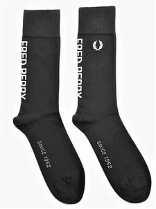 Fred Perry "Logo Branded" Herren Sport-/Sportsocken schwarz US 7/9 M ***neu mit Etikett*** - Bild 1 von 12