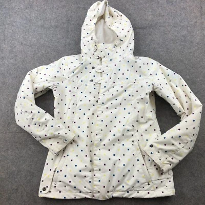 Chaqueta BURTON Mujer Pequeña Blanca Púrpura DRYRIDE Con Capucha Snowboard Foto 1 de 4