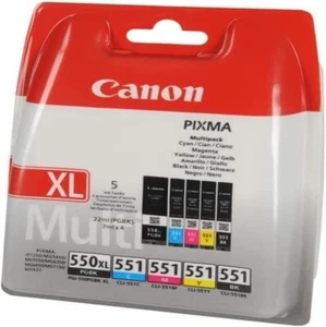 CANON Ink Cartridge Canon PGI Pack 550XL Black + CLI 551 4 Colors Durable -NEW - Picture 1 of 3