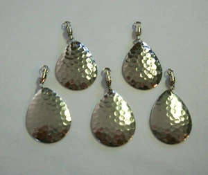 5 SPINNER BLADES COLORADO HAMMERED NICKEL #4 w / BB SWIVELS 1&1/4" long - Picture 1 of 1