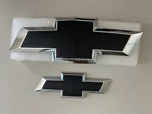 Front Grille Rear Back Bow Tie Badge Emblem Logo Name Plate Chevy Suburban Tahoe - Picture 1 of 7