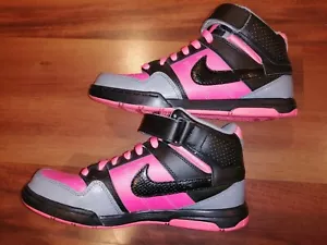 NIKE iD Air 610291-992 Size 8 Womens Girls Basketball Shoes Pink Gray Black - Picture 1 of 11