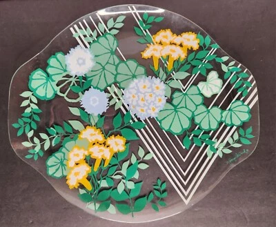 Plato de servir vintage Georges Briard plato de evento diseño floral hecho en EE. UU. Foto 1 de 4