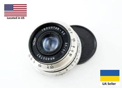 Vintage SLR Silver KMZ Industar 50 3,5 50mm Zenit lens M39 portrait L39 - Image 1 of 4