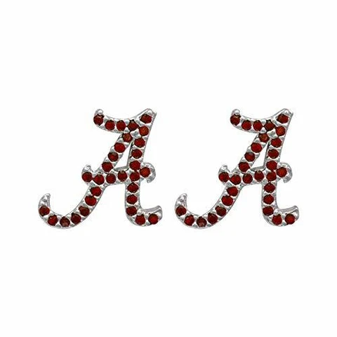 4095 Alabama Evermore Crystal Stud Logo Earrings Cover
