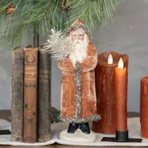 Ragon House Christmas 10" Ginger and Silver Belsnickle Santa w/ Goose Feather - Picture 1 of 5