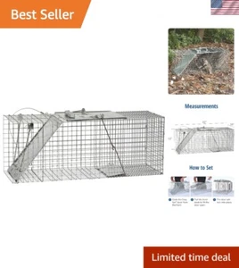Humane Large 1-Door Animal Trap with Easy Set Technology for Diverse Wildlife - Picture 1 of 12