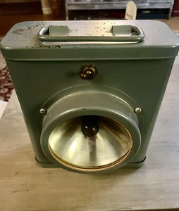Vintage USN US Navy WWII Hand Held Battle Lantern Lamp - Blue - Picture 1 of 9