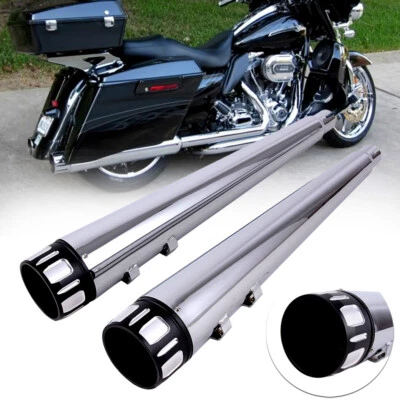 Slip On Mufflers Exhaust Pipes for Harley Road King Electra Street Glide 1995-16 Foto 1 de 4