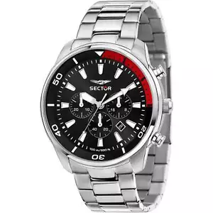 Orologio Uomo SECTOR OVERSIZE R3273602018 Chrono Bracciale Acciaio Nero - Foto 1 di 5