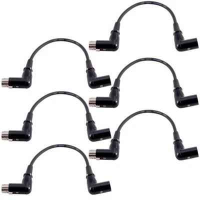 SEISMIC AUDIO 6 PACK of 1' Right Angle XLR Patch Cables - Image 1 of 4