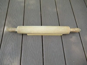 Rodillo antiguo de madera dura con soporte moderno - Imagen 1 de 5