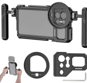 NEEWER Galaxy S23 Ultra Phone Cage Video Rig con doppie maniglie laterali - Foto 1 di 7