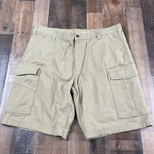 Men's Sz 40 Carhartt Relaxed Fit Tan/Biege Cargo Shorts - Picture 1 of 6
