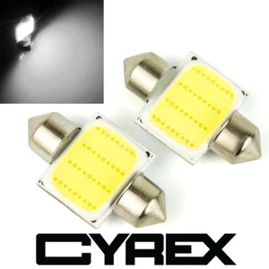 2PC 31MM HID-STYLE WHITE LED LIGHT BULB T10 6W INTERIOR DOME LAMP BULBS - Picture 1 of 1